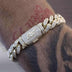 Diamond Cuban Link Bracelet in Yellow Gold - 12mm - The GLD Shop
