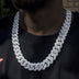 Diamond Prong Link Chain in White Gold - 19mm - The GLD Shop