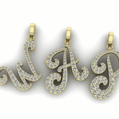 Diamond Script Font Anklet - Additional Letters