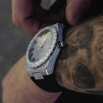 Fully Iced Alpha Era 316 w/ Rubber Strap - The GLD Shop
