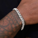 Pulsera Eslabones GLD de Oro Blanco - 8.5mm