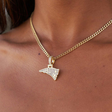 New England Patriots Official NFL Micro Logo Pendant - Yellow Gold