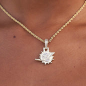 Miami Dolphins Official NFL Micro Logo Pendant - Yellow Gold