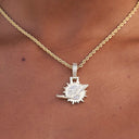 Miami Dolphins Official NFL Micro Logo Pendant - Yellow Gold