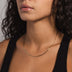 Solid Gold Micro Figaro Link Necklace