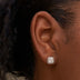 Pendientes de diamantes microagrupados de oro blanco