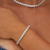 Pulsera de tenis microengastada - Oro blanco