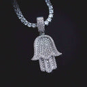 Colgante de Hamsa en oro blanco