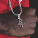 Colgante con el logotipo oficial de los Houston Rockets de la NBA en oro blanco