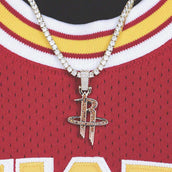Houston Rockets Official NBA Logo Pendant in Yellow Gold
