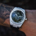 Alpha Era® 316 engastado de 42MM con correa de caucho
