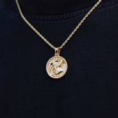18k Vermeil Memento Mori Coin Pendant