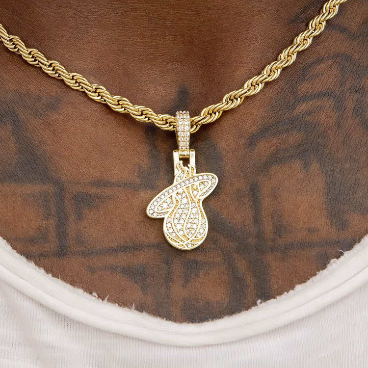 Miami Heat Official NBA Micro Logo Pendant