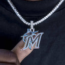 Colgante con el logo oficial de la MLB de los Miami Marlins