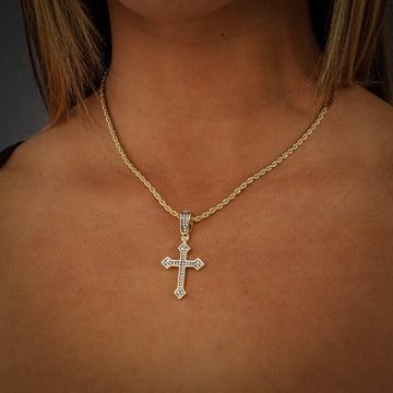 Micro Celtic Cross V.2 in Yellow Gold