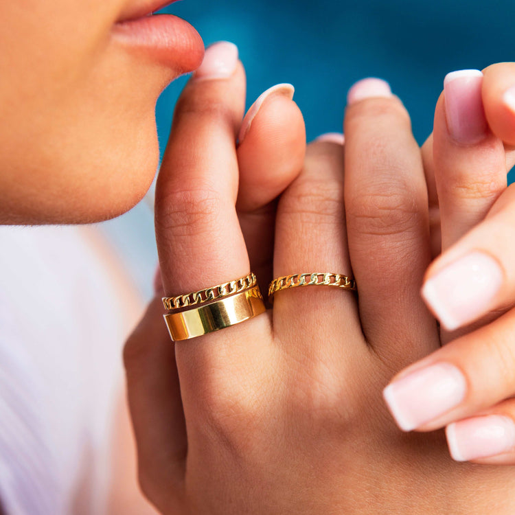 Micro Cuban Band Ring