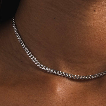 3MM Micro Cuban in White Gold