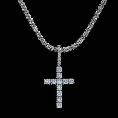 Micro Diamond Cross in White Gold – The GLD Shop
