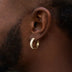 Double Row Hoop Earrings in Yellow Gold
