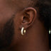 Double Row Hoop Earrings in Yellow Gold