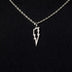 Micro Iced Lightning Bolt Pendant in White Gold - The GLD Shop