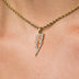 Micro Iced Lightning Bolt Pendant in Yellow Gold - The GLD Shop