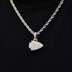 Colgante con micro logotipo oficial de la NFL de los Kansas City Chiefs - Oro blanco