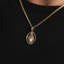 Solid Gold Micro Lady of Guadalupe Pendant