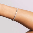 Pulsera de microtenis en oro blanco (ajustable)