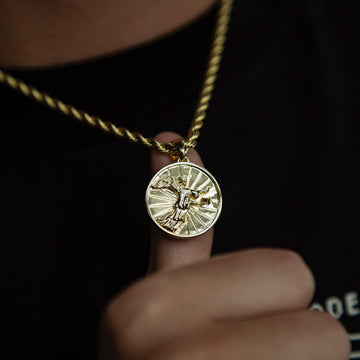 18k Vermeil Nike Crowning Coin Pendant