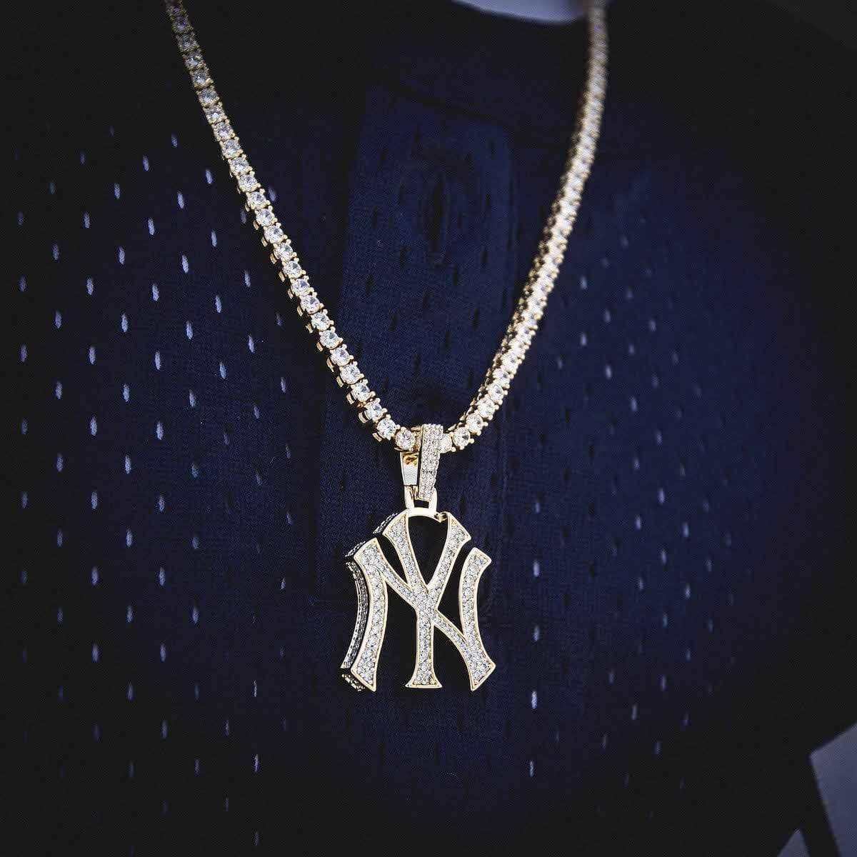 New York Yankees Official MLB Logo Pendant in Yellow Gold- The GLD
