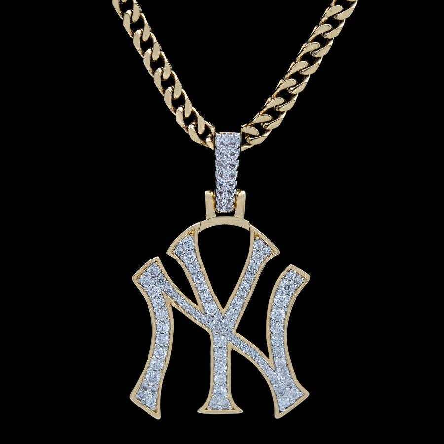 New York Yankees Official MLB Logo Pendant in Yellow Gold- The GLD