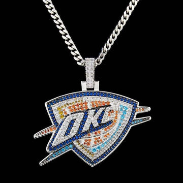Colgante oficial del logotipo de la NBA de los Oklahoma City Thunder OKC