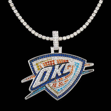 Colgante oficial del logotipo de la NBA de los Oklahoma City Thunder OKC
