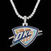Colgante oficial del logotipo de la NBA de los Oklahoma City Thunder OKC