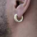 Pendientes de aro con pavé