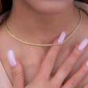 Collar de palomitas de maíz de oro macizo de 14k