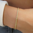 Rope Bracelet in Yellow Gold (Adjustable)- 2mm