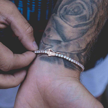Round Cut Tennis Bracelet in Rose Gold - 3mm - The GLD Shop