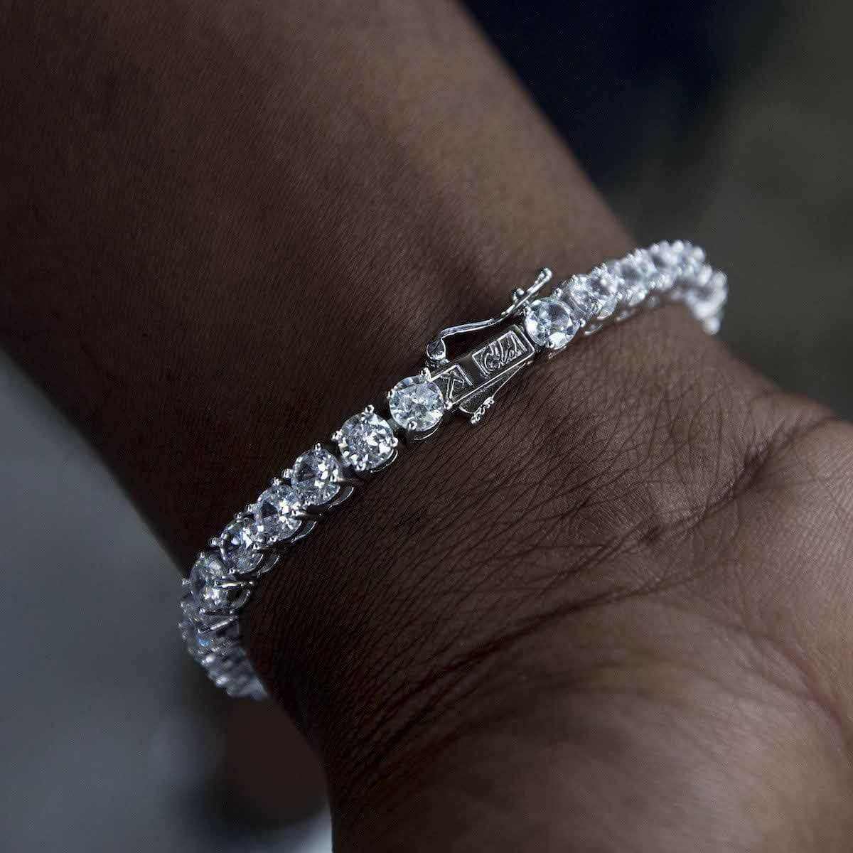 Diamond Tennis Bracelet in White Gold- 5mm- The GLD Shop