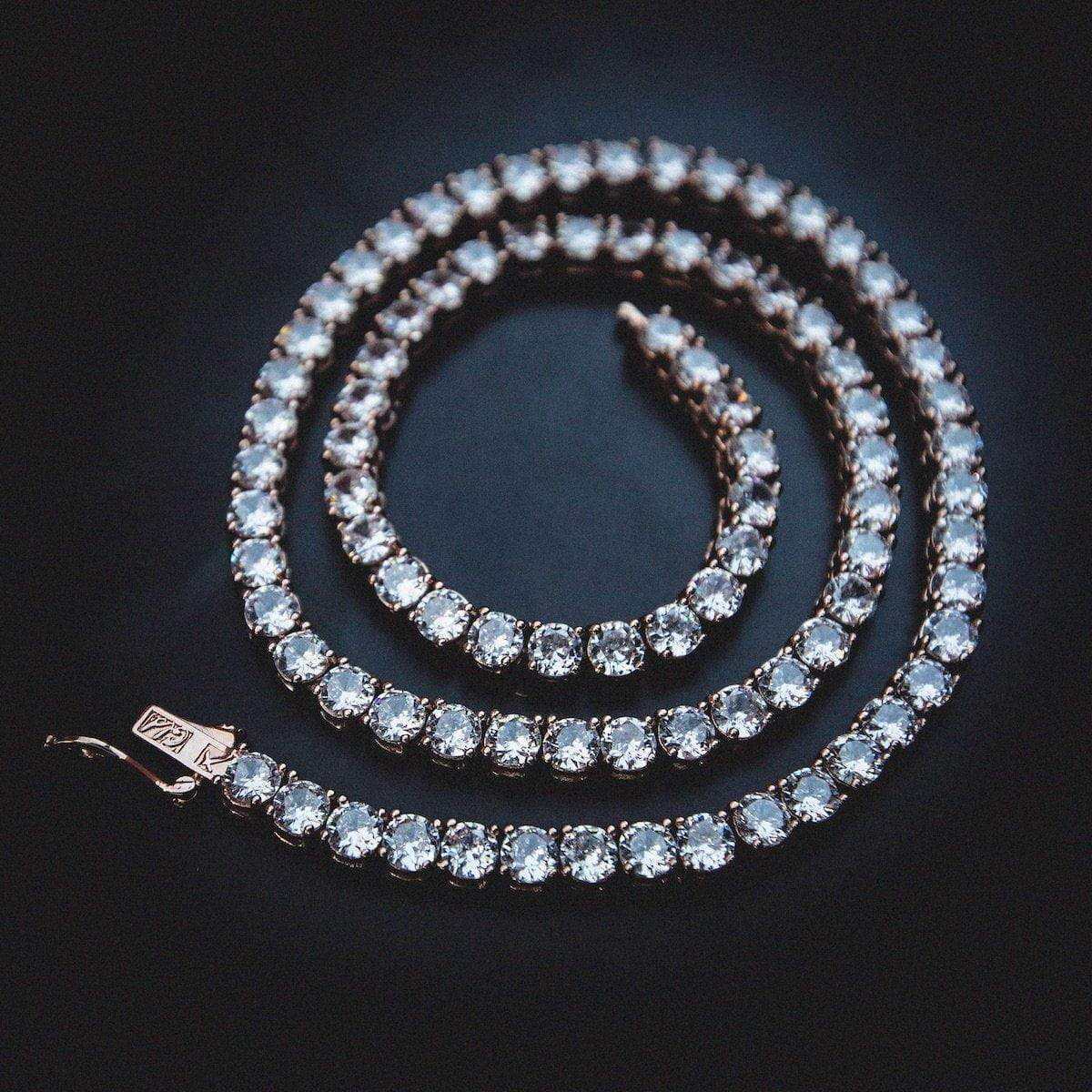 Diamond Tennis Chain in Rose Gold- 5mm- The GLD Shop