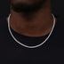Round Cut Tennis Necklace in White Gold - 3mm - The GLD Shop