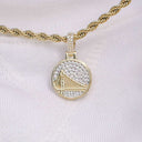 Solid Gold Golden State Warriors Micro Pendant