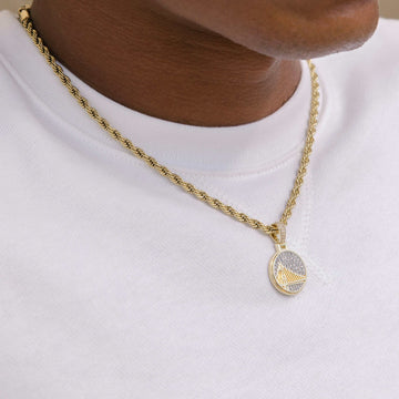 Solid Gold Golden State Warriors Micro Pendant - The GLD Shop