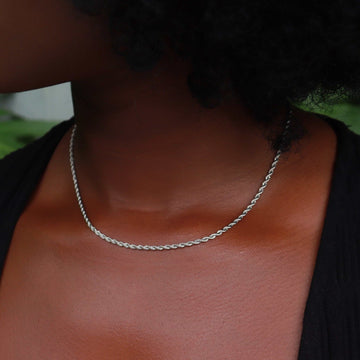 Solid White Gold Rope Chain (2mm)