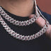 Two-Tone Prong Link Choker (10mm) in Rose/White Gold - The GLD Shop