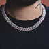 Two-Tone Prong Link Choker (10mm) in Rose/White Gold - The GLD Shop