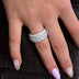 White Gold 5 Layer Diamond Band Ring - The GLD Shop